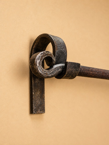 Hand forged iron - hand, curtain