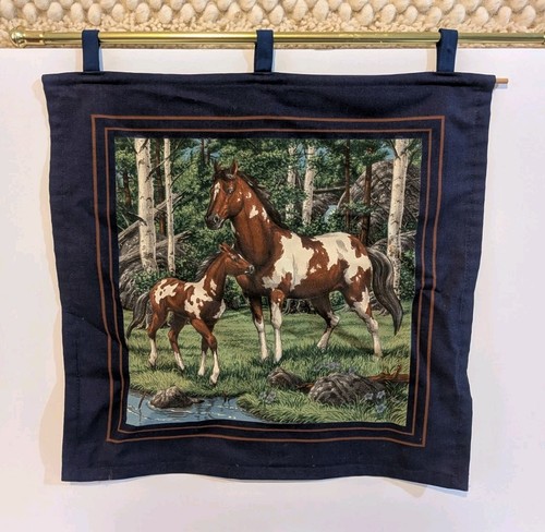 Vintage horse fabric wall - fabric,