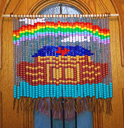 Handmade beaded rainbow - handmade,