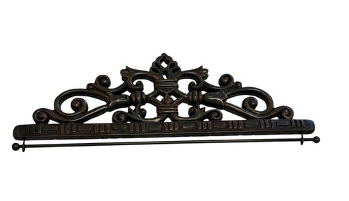 Vintage metal resin scroll - vintage,