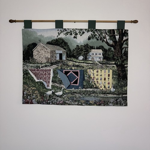 Vtg tapestry wall hanging - tapestry,
