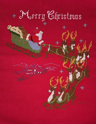 Vintage embroidered merry - embroidered,