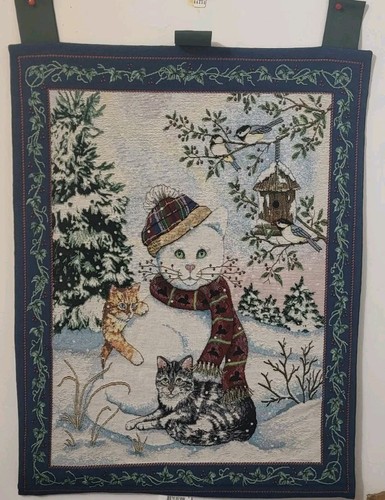 Vintage green snowman cats - snowman, ~