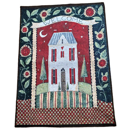 Tapestry wall hanging folk art - tapestry,