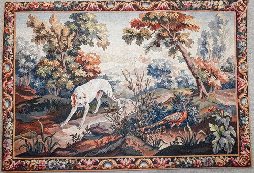 Hunting dog verdure tapestry - hunting,