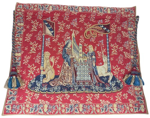 Lady unicorn harp - unicorn, medieval