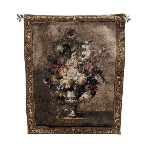 Floral woven wall tapestry - woven,