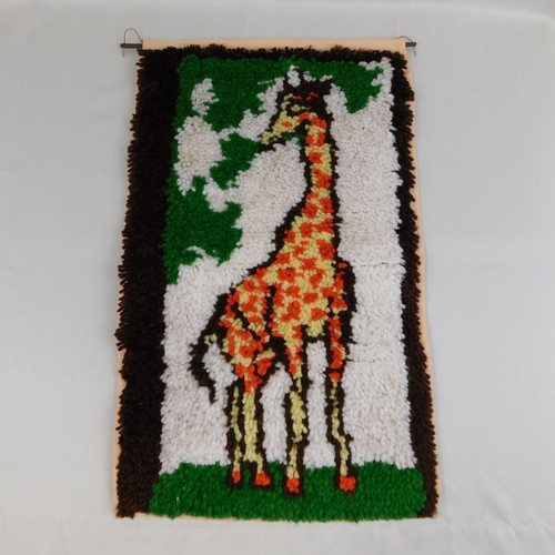 Vintage giraffe latch hook - giraffe,