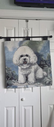 Vtg bishan dog wall tapestry - bishan,